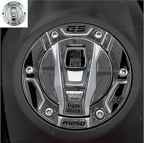 Protecteur adhésif 3D Bouchon de réservoir compatible avec/remplacement pour BMW MOTORRAD Moto R 1250 GS et Adventure 2021 - Poukt