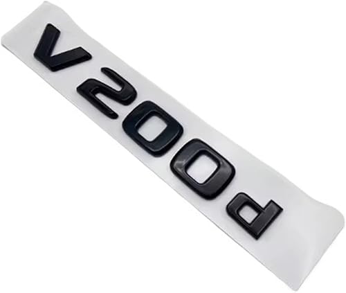 Emblème ABS 3D V250d V300d Compatible avec la Classe V W447, Badge de Coffre, Plaque signalétique, Logo Autocollant(Silver v220d) - Poukt