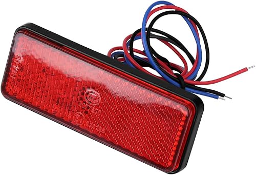 Feu de Stationnement, Keenso Feux de Freinage 24LED Ampoule de Frein pour Feu Stop Universel Clignotant 12 V Rectangle (Red) - Poukt