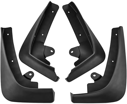Lot de 4 bavettes garde-boue avant et arrière en ABS pour Model X 2016-2022 - Accessoires de garde-boue étanches - Noir - Poukt