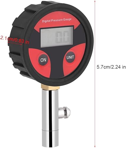 0~200PSI LCD Digital Tire Pressure Air Gauge, Mesure pression pneu, Manomètre Jauge de Pression, avec valve et mesure de pression de pneu de chapeaux pour les camions de voitures - Poukt