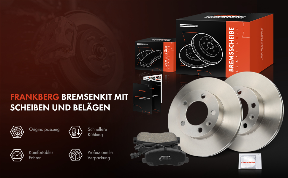 Jeu de plaquettes de frein Disques de frein Jeu de plaquettes de frein Kit de frein