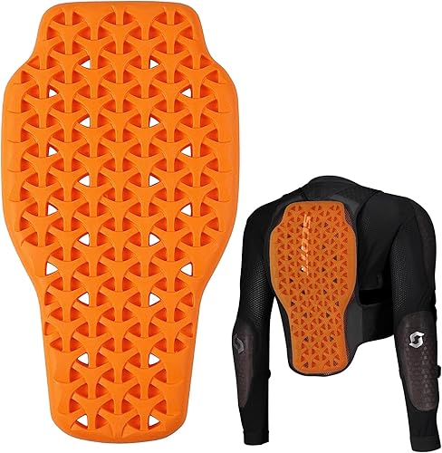 Dorsale Moto, Souple et Respirante Protection Dorsale Moto Amovible Haute Sécurité, Protections Dorsales pour Moto Légère et Confortable Dorsale Moto pour Ski VTT Patinage Adulte Unisexe, Orange - Poukt