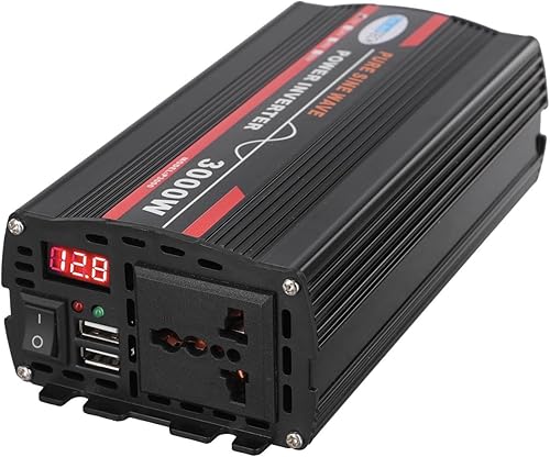 Marchfunny Onduleur à onde sinusoïdale pure 3000 W, convertisseur de puissance pour panneaux solaires, appareils ménagers (12 V, 220 V) - Poukt
