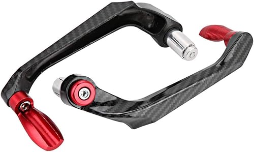 Qiilu Universal 7/8 in 22mm CNC Guidon en Aluminium Frein Frein Levier d'embrayage Protecteur De Main Protecteur pour Motos, Motos, Scooters, Voitures électriques, vélos de Montagne (Rouge) - Poukt
