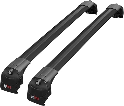 apline Compatible avec Peugeot Rifter 2023-2024 ACE-2 Barres de Toit Railing Porte-Bagages de Voiture Noir Aluminium 2 Barres - Poukt