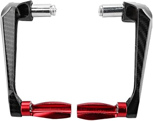 Qiilu Universal 7/8 in 22mm CNC Guidon en Aluminium Frein Frein Levier d'embrayage Protecteur De Main Protecteur pour Motos, Motos, Scooters, Voitures électriques, vélos de Montagne (Rouge) - Poukt