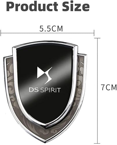 PartyUnix emblèmes Autocollant Voiture 3D Logo métal Insigne pour DS Wild Rubis Spirit DS3 Cabrio DS4S DS6 DS7 Crossback Latéral Corps Queue de Coffre Badges Accessoires Collants,B - Poukt