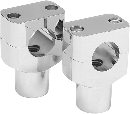 Pontet Guidon Moto Universal Chrome Chrome 22mm Cafe Racerbar Riserbar Riserbar Collier Pontet Guidon 22mm - Poukt