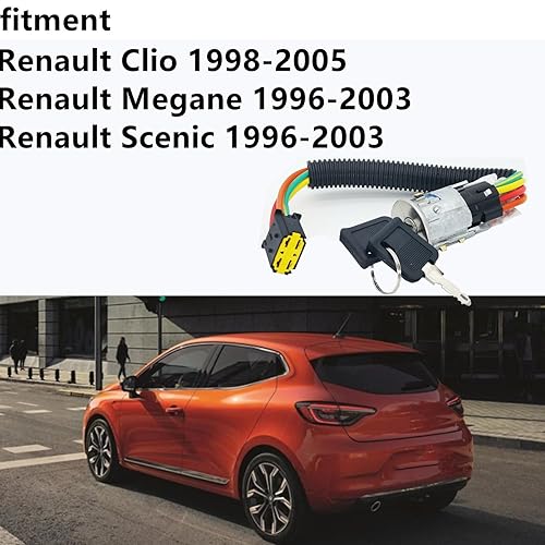 Neiman Interrupteur pour cylindre d'allumage Avec 2 clés,Für Renault Clio 2 mk2 Renault Megane Scenic 1 mk1 7701469419 7701471098 7701471098 7701471220 - Poukt