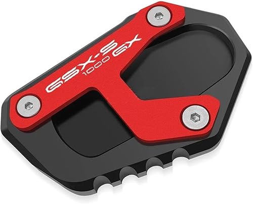 GAHQMSDG Coussin De Béquille Latérale pour GSXS 1000GX GSX-S 1000GX Gsxs 1000 Gx 2024 Accessoires De Moto Pédale Béquille Béquille Latérale Extension Support De Coussinet De Pied(Black) - Poukt