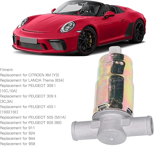 Soupape de Commande D'air de Ralenti, Soupape de Commande D'air de Ralenti 0280140501 Remplacement de Performance Stable en Métal pour 911 924 944 959 - Poukt