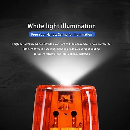 Clip LED étanche, lumière clignotante de sécurité, stroboscope rouge bleu, lampe rechargeable par USB, lumière d'avertissement d'épaule, stroboscopique rouge bleu, lampe à clip transparente, - Poukt
