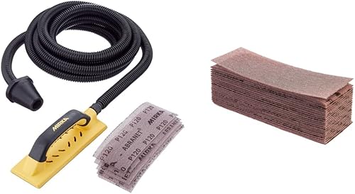 Mirka KIT01HANDY Starkit Handy Outil de ponçage, 80 x 230 mm & 5417505012 Abranet Grip P120, 50 Pro Pack, 80 x 230 mm - Poukt