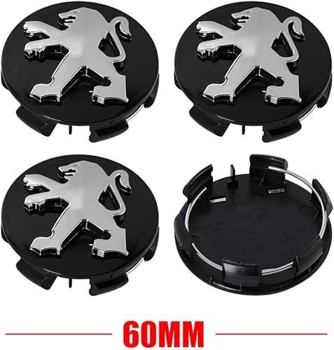 HONGYANFA 4 Pièces 60MM Cache-Moyeu pour Peugeot Partner II Tepee 2008-2012, Enjoliveurs de Moyeu de Voiture Enjoliveurs Centre de Roue,B - Poukt