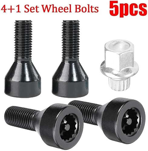 RAVTAKL Voiture Boulon Vis Écrou Compatible avec BMW Boulons De Roue en Alliage D'aluminium pour Bouchons À Vis De Verrouillage De Roue M12 X 1,5 36136786419, 36131180882, 36136764057 4 Pièces - Poukt