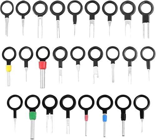 KEQAR 26 pièces Kit d'Éjecteur de Terminal, Outil de Retrait de Terminal, Ensemble d'Outils de Retrait de Terminaux Automobiles pour Réparation Électrique, outils extracteur cosses dépannage - Poukt