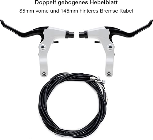 Yorbay Kit de freins à disque pour vélo Disques de 160 mm pour frein avant et frein arrière Avec plaquettes de frein BB5 et câbles, Noir - Poukt