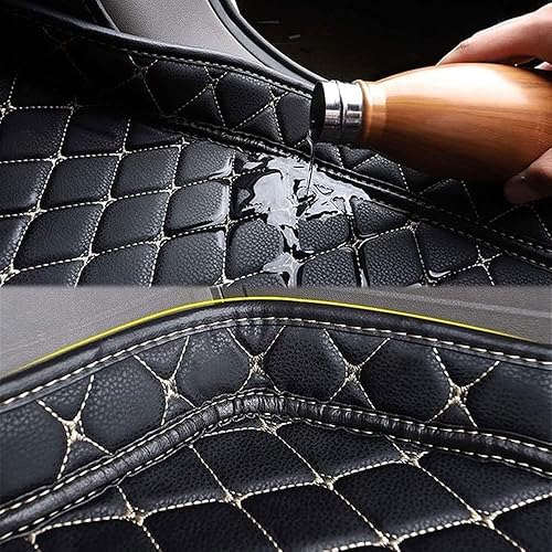 SZFCL Cuir Tapis Coffre Voiture pour Volkswagen T-Roc R-Line 2019-2023 2024 Lower Layer, Antidérapant Imperméable Protection Coffre Cargaison Doublure Accessories,Black-1 - Poukt