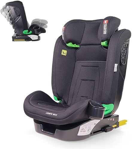 Mobiclinic® kids, Siège auto, I-size, Isofix, Groupe 2/3, 36kg, 4-12 ans, Lionfix max, Évolutif, 100-150cm, Protection latérale, Appui-tête réglable, 3 positions d'inclinaison, Porte-gobelet - Poukt