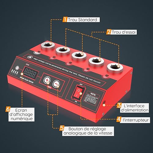 KAISAL 220V Testeur de bougies d’allumage à 5 trous Détecteur de bougies d’allumage avec 200~9000 rmp Large gamme de fréquences réglables,Analyseur de bougies d’allumage pour 12V Voitures, Motos - Poukt