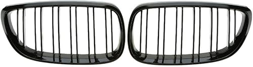 Calandres Grilles de gril avant double pont noir brillant pour E92 E93 2006-2009 - Poukt