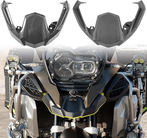 Lorababer Couvercle de carénage inférieur de cône de nez de garde-boue avant de moto compatible avec B.M.W R1200GS ADV (2014-2018) R1250GS ADV R 1250 GS ADV (2019-2023) (Aspect fibre de carbon) - Poukt