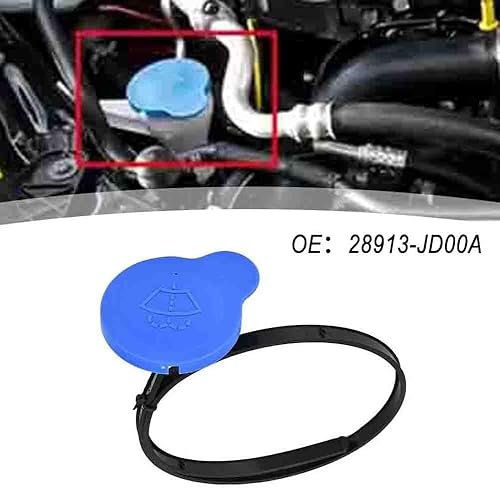 Zilimontt Bouchon de réservoir de lave-glace pour Nissan Qashqai 28913-JD00A Bleu ABS Pièce de rechange 7,3 x 6 x 0,7 cm avec poignée flexible noire - Poukt