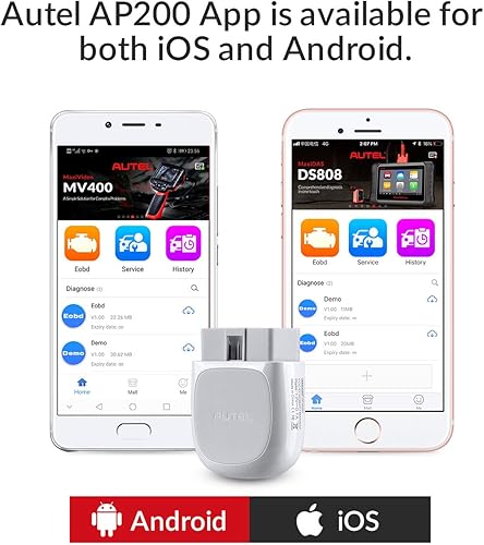 Autel AP200 Adaptateur Bluetooth Scanner OBD2 avec Diagnostics de Tous Les Systèmes, 19 Fonctions Spéciales, AutoVin pour Les Bricoleurs Familiaux, Version Simplifiée du MK808 - Poukt