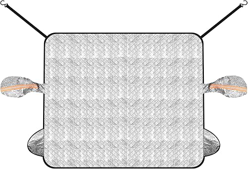 Couverture Pare Brise Voiture Hiver, Protege Pare Brise Givre, Housse Protection Pare Brise Hiver Aimanté,Couvre Protège Pare Brise Hiver,Bache Anti Givre Voiture SUV,Bâche Pare-Brise, 165x142 cm - Poukt