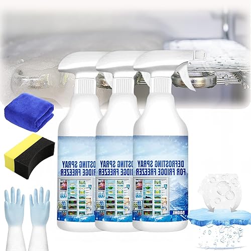Pulvérisateur de dégivrage puissant pour réfrigérateur congélateur, dégivrage rapide et brillance sans traces pour pare-brise de voiture (1 pièce) - Poukt
