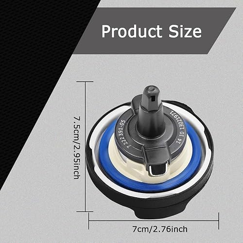 Bouchon de réservoir de carburant 16117222391 compatible avec Série 5 E60 E61 X5 E70 X3 E83 Série 1 E81 E87 E82 E88 Série 3 E90 E91 E92 E93 MINI CLUBMAN Remplace # 16116756772 - Poukt