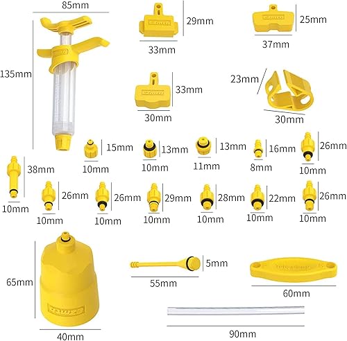 Cevikno Kit de Purge d'huile minérale de Frein hydraulique de vélo.Outils de réparation pour Freins de vélo. Kit de Purge de Frein pour vélo Shimano, Magura, Tektro - Poukt