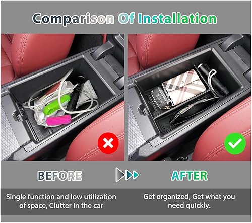 GAFAT Compatible avec BMW Serie 3 G20 G21 2019-2024 2025/ Serie 4 G22 i4 G26/ i3 G28 2023-2025 Boîte de Rangement Console Centrale, Organisateur Accoudoir Boîte à Gants, Série 3 G21 Accessoires (Noir) - Poukt
