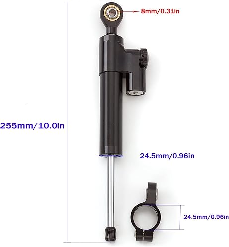 GNSDHJIK Amortisseur Direction pour S GSXR 1100 GSX-R 1100 1989 1990 1991 1992 1993 1994 1995 1996 GXR Moto Amortisseur Stabilisateur Linéaire Inversé(J) - Poukt