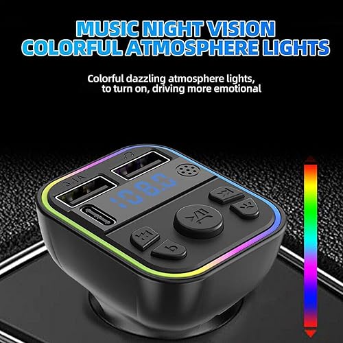 Transmetteur FM Zunishaone pour Voiture - Adaptateur Radio sans Fil avec Connecteur de Musique | Appels Mains Libres, Chargement Rapide, Écoute de Musique en Haute Qualité pour Conduite Sécurisée - Poukt
