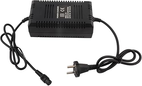 Ejoyous Chargeur de Chargeur 36V Charger, Chargeur 36V Batterie de Plomb pour Scooters électriques, Arrêt Automatique du Connecteur à 3 Broches à Pleine Charge (Prise UE) - Poukt
