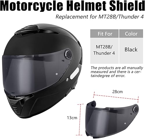 Visiere Casque pour MT-V-28B/THUNDER 4 SV/Stinger 2,Plein Visage Moto Casque Pare-Brise Visière,Remplacement de Visière de Lentille de Casque de Bouclier de Vent de Moto. (Arc-en-Ciel) - Poukt