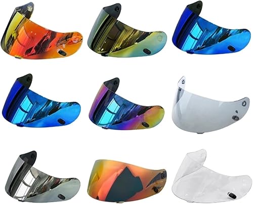 Lentille de visière de Casque de Moto, Visière de Casque, visière de Casque intégral, Pare-Vent Anti-Rayures, visière de Casque Compatible avec HJC CL-16 CL-17 CS-15 CSR-2 CS-15 CSR-1(C)(F) - Poukt