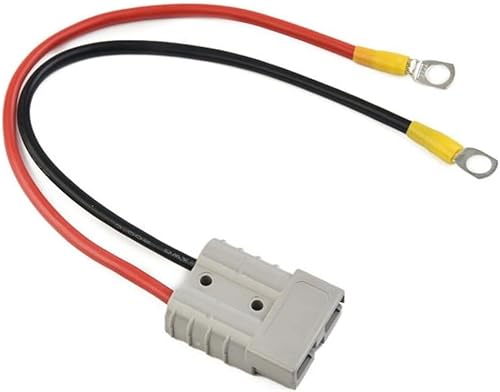 CNANRNANC Câble d'extension 12 AWG 50 A pour Anderson - Étanche et résistant aux intempéries - Joint en caoutchouc M8 - Câble de charge de batterie (30 cm) - Poukt