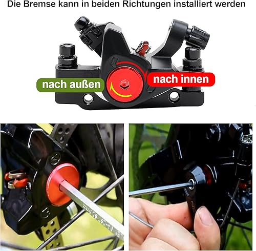 Yorbay Kit de freins à disque pour vélo Disques de 160 mm pour frein avant et frein arrière Avec plaquettes de frein BB5 et câbles, Noir - Poukt