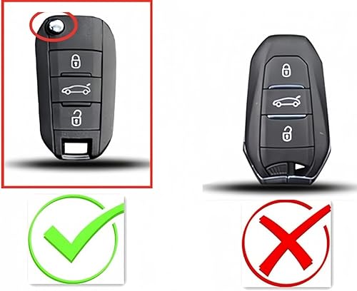 NEUHOO Accessoires de voiture pour Citroën Jumpy 3 2016-2023 2024 - Coque de clé et porte-clés - En silicone - Noir 1 - Poukt