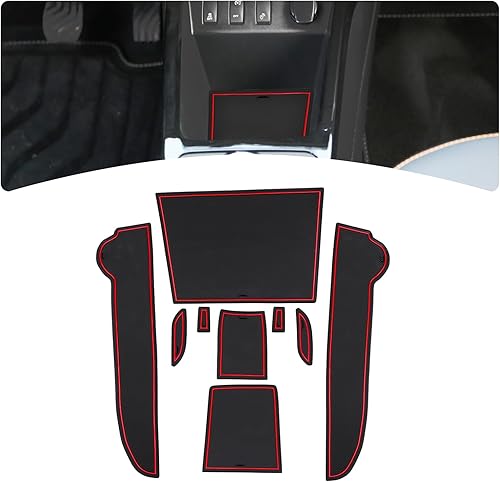 GIUD Dacia Spring Electric 2022 2023 Tapis Anti-dérapants, Anti-poussière pour Console Centrale Porte-gobelets, Accessoires Dacia Spring (Rouge) - Poukt