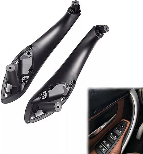 FiTspi Lot de 2 poignées de porte intérieure avant gauche et avant droite pour B-MW F30 F31 F32 F33 F35 F36 F80 F82 F83 2012-18 Noir - Poukt