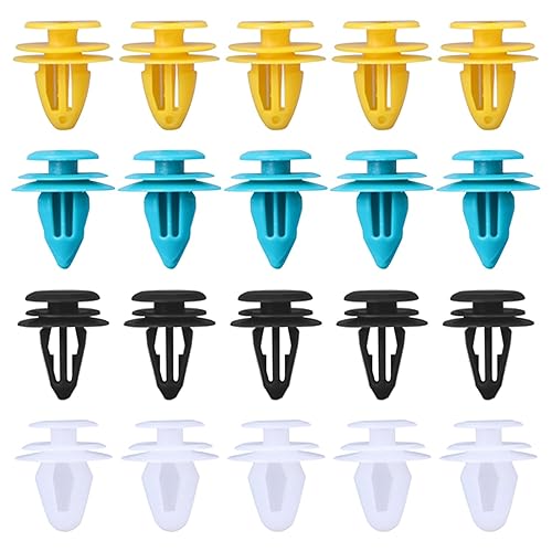 SYEYCW 60 Pièces Clips de Fixation Voiture, Clips de Fixation Voiture Plastique, Quatre Tailles Allant de 8mm à 10mm, pour Auto Voitures Panneaux de Portes, Convient à la Plupart des Véhicules - Poukt