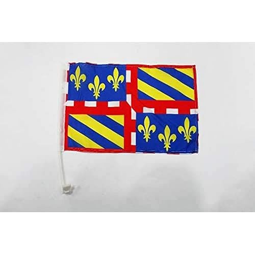AZ FLAG - Drapeau Basse-Normandie Pour Décoration Voiture Avec Attaches En PVC Et Système d'Accroche - Car Flag Bas-Normand - France - 100% Polyester - 50g - 45x30 cm - Poukt