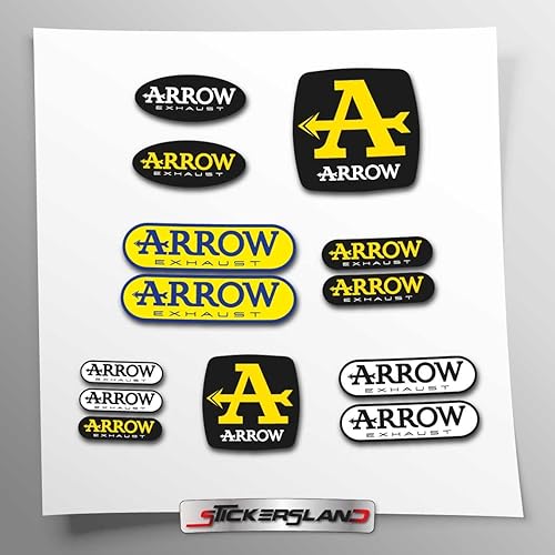 Kit autocollants compatible avec Arrow Sponsor casque | autocollants pour moto cadre carénage | Vinyle adhésif FACILE APPLICATION Impression UV | Stickersland® - Poukt