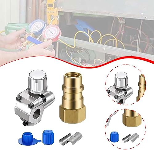 perfk Kit de Valve de perçage avec Adaptateur à Capuchon pour 1/4 5/16 3/8 OD Pipe Rapide Interface du coupleur, 2 Ensembles - Poukt