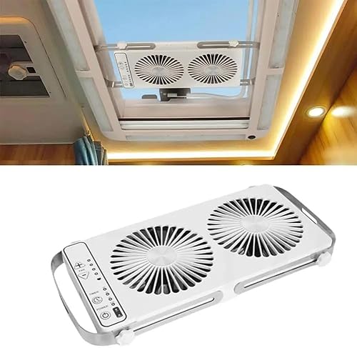Ventilateur de toit facilement accessible pour rafraîchir l'environnement intérieur (blanc) - Poukt