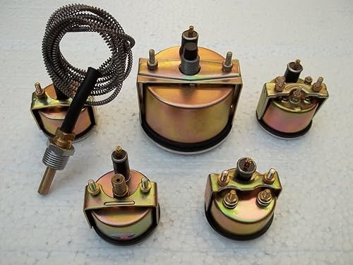 Allis Chalmers Kit de jauge de tracteur d'huile, de température, d'ampères, de taraude, de carburant pour D15 Dsl, D17 Gaz - Poukt